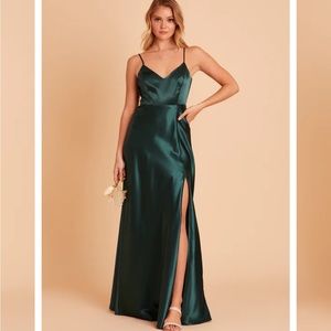 Jay Dress Satin Emerald